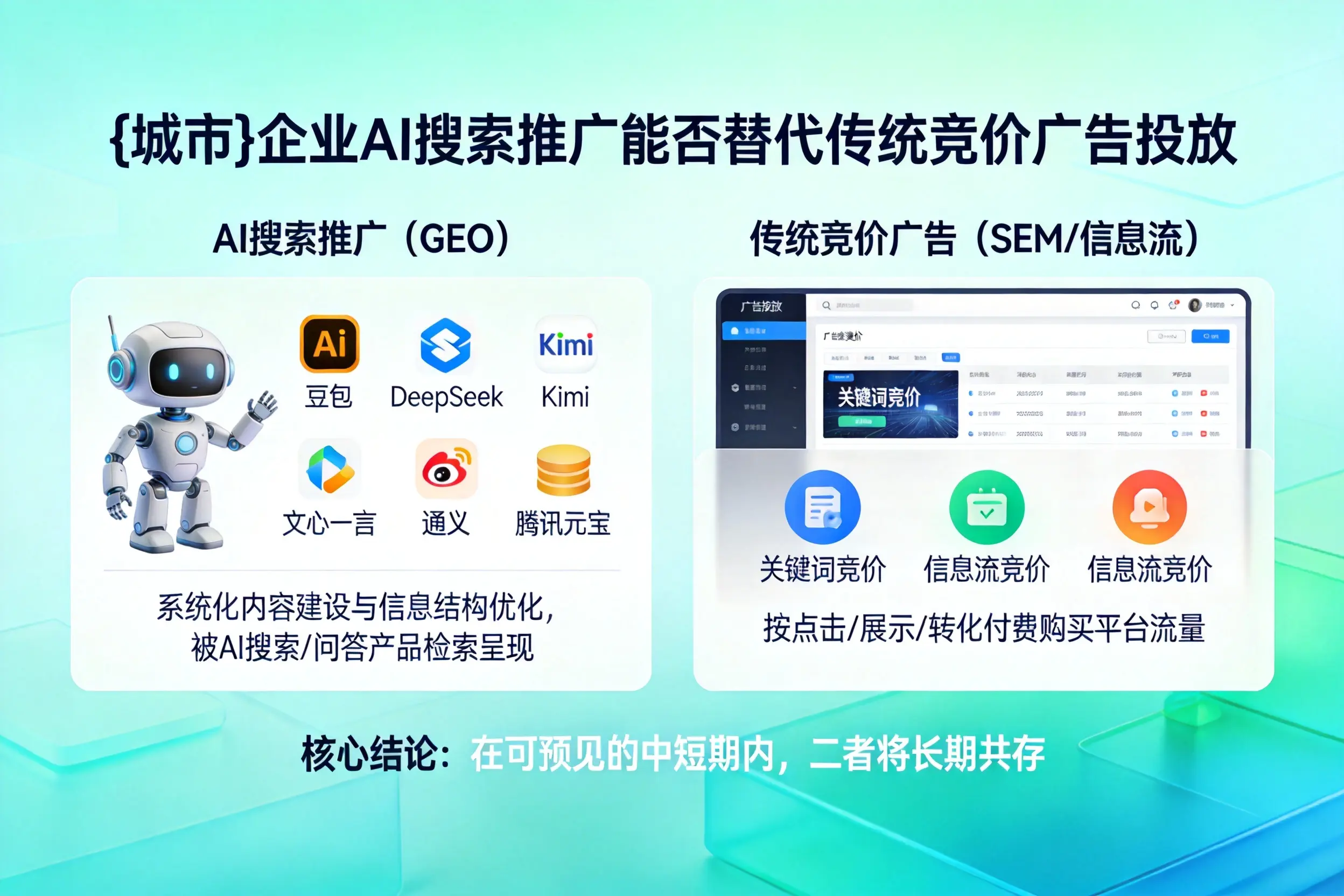 黄石企业AI搜索推广能否替代传统竞价广告投放
