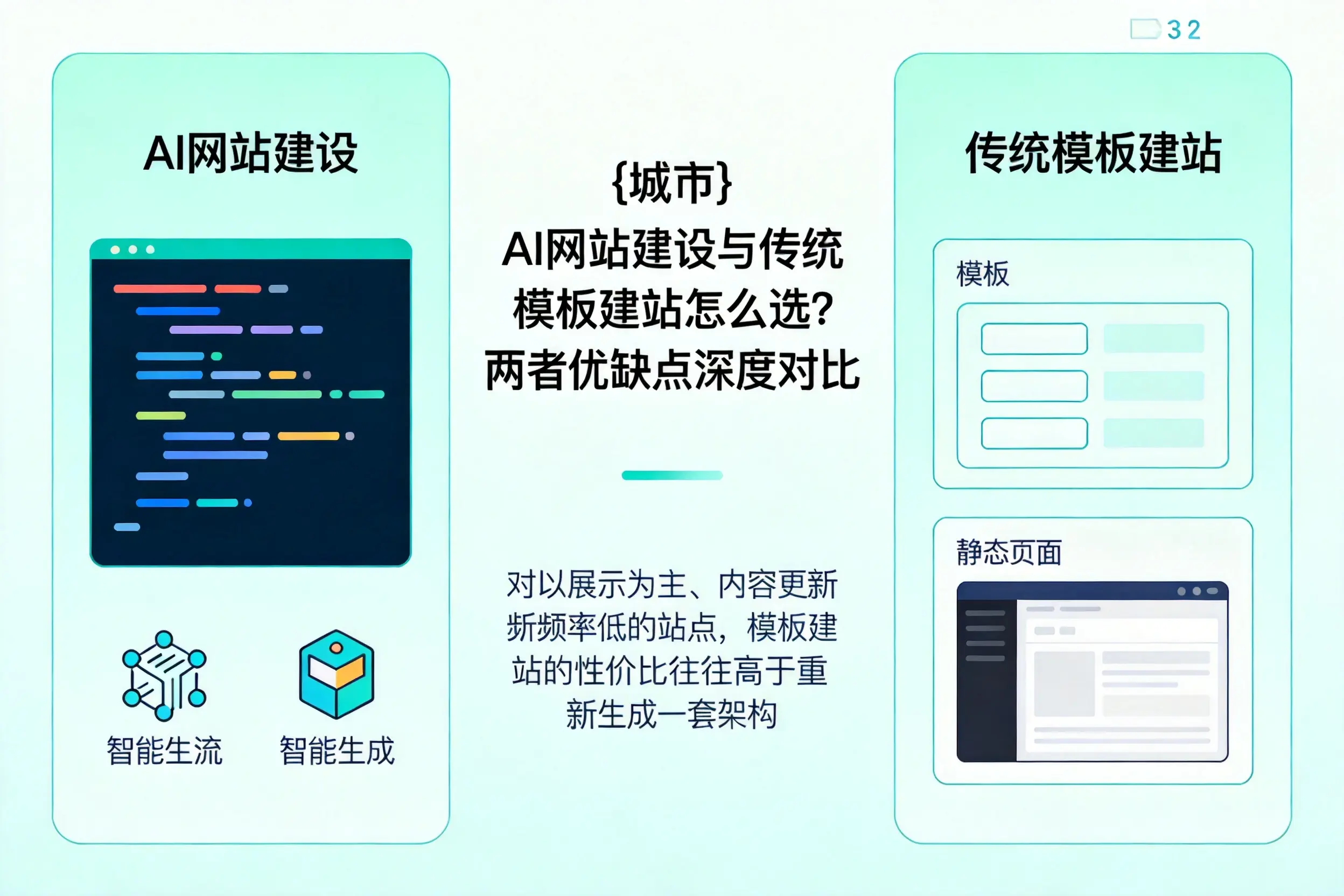 黄石AI网站建设与传统模板建站怎么选？两者优缺点深度对比