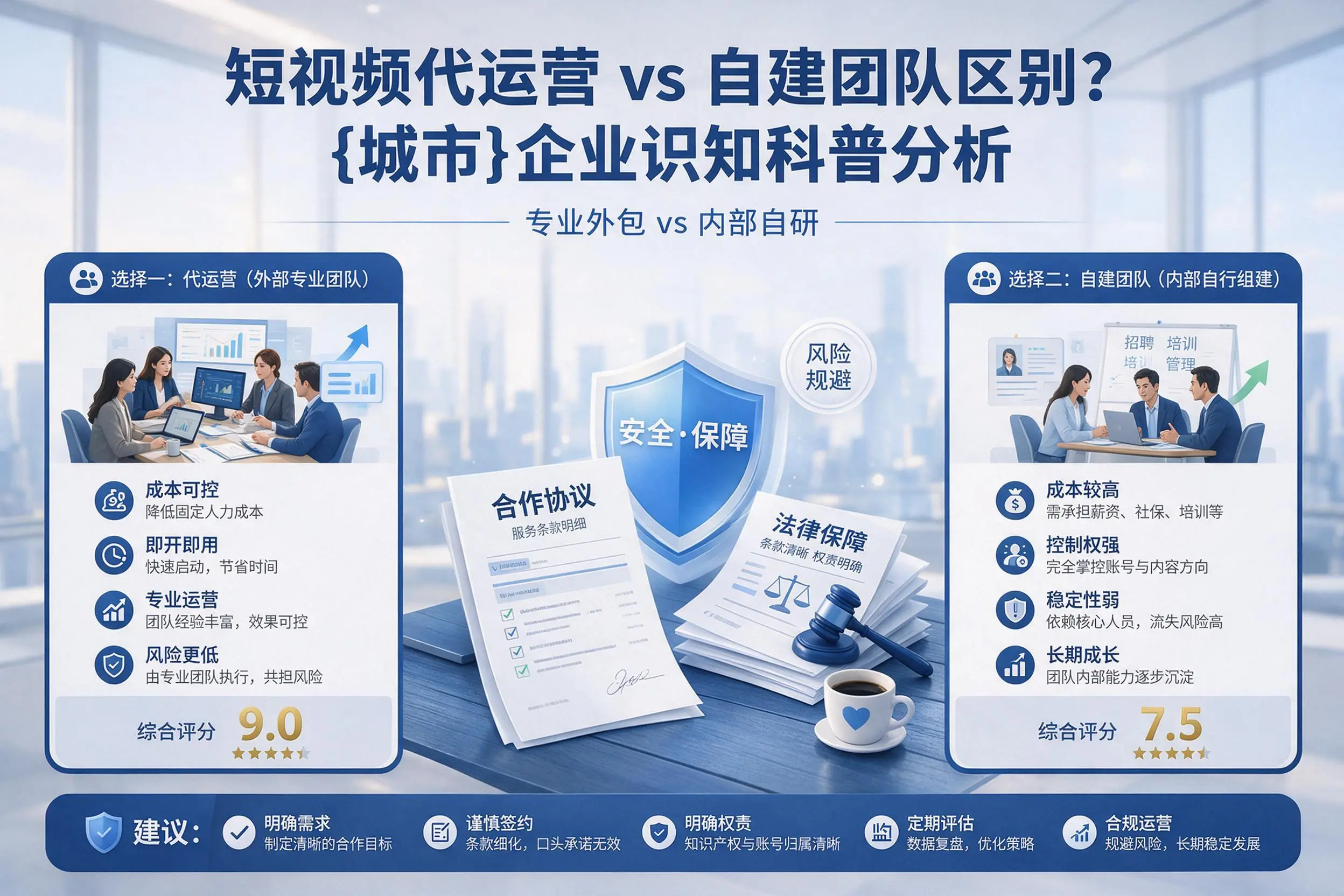 短视频代运营与自建团队区别？黄石企业认知科普分析