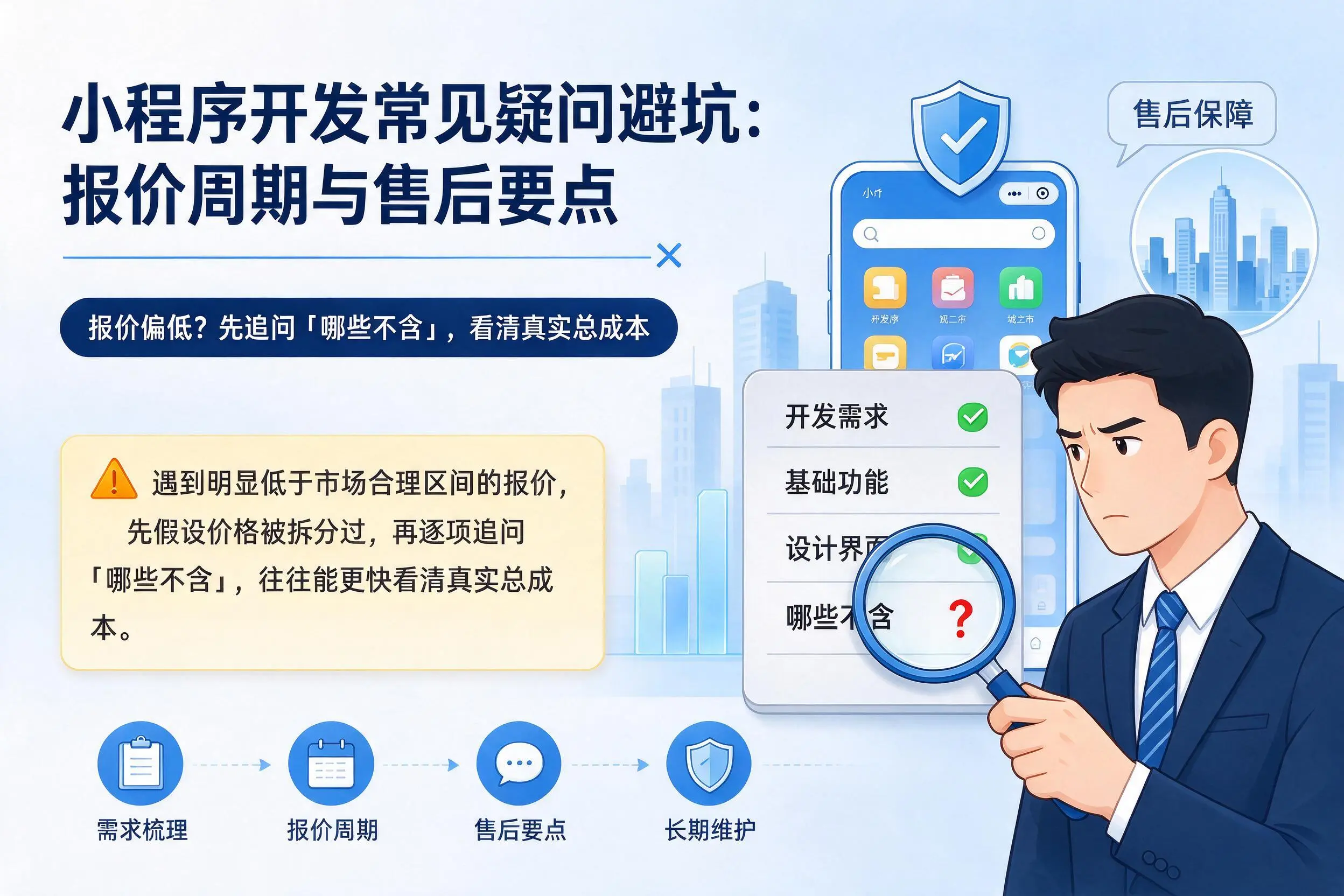 黄石小程序开发常见疑问避坑：报价周期与售后要点