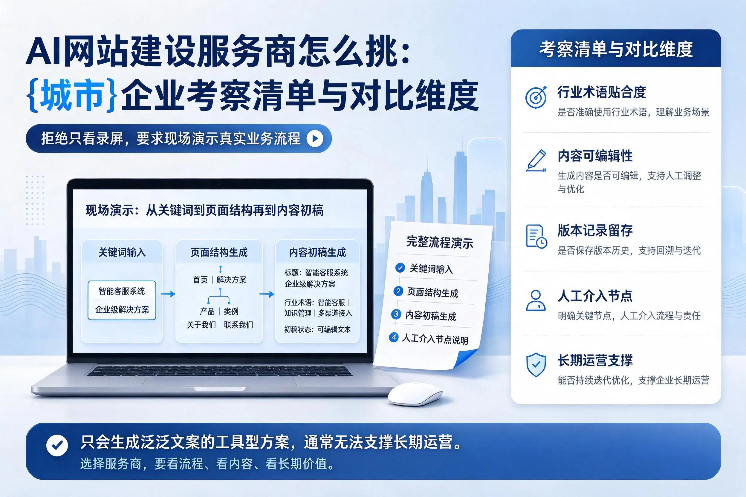 AI网站建设服务商怎么挑：黄石企业考察清单与对比维度