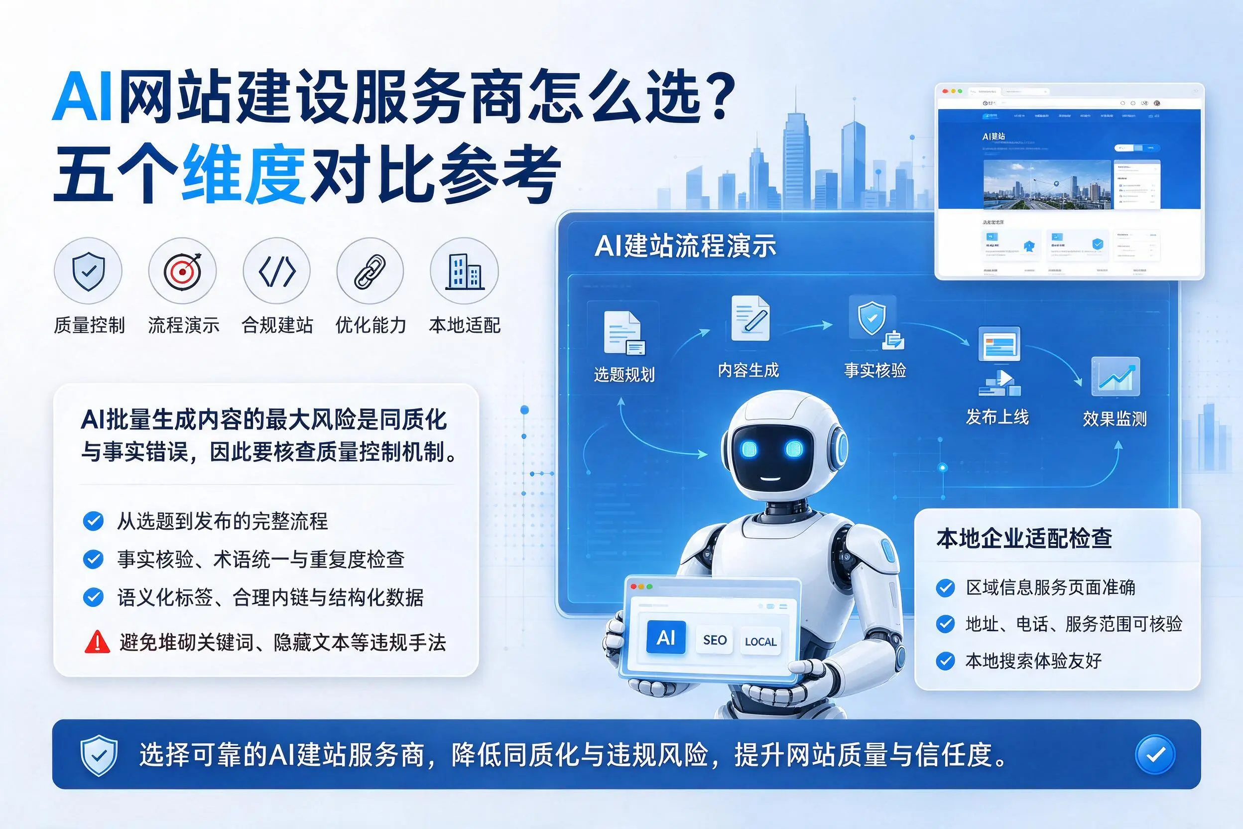 黄石AI网站建设服务商怎么选?五个维度对比参考