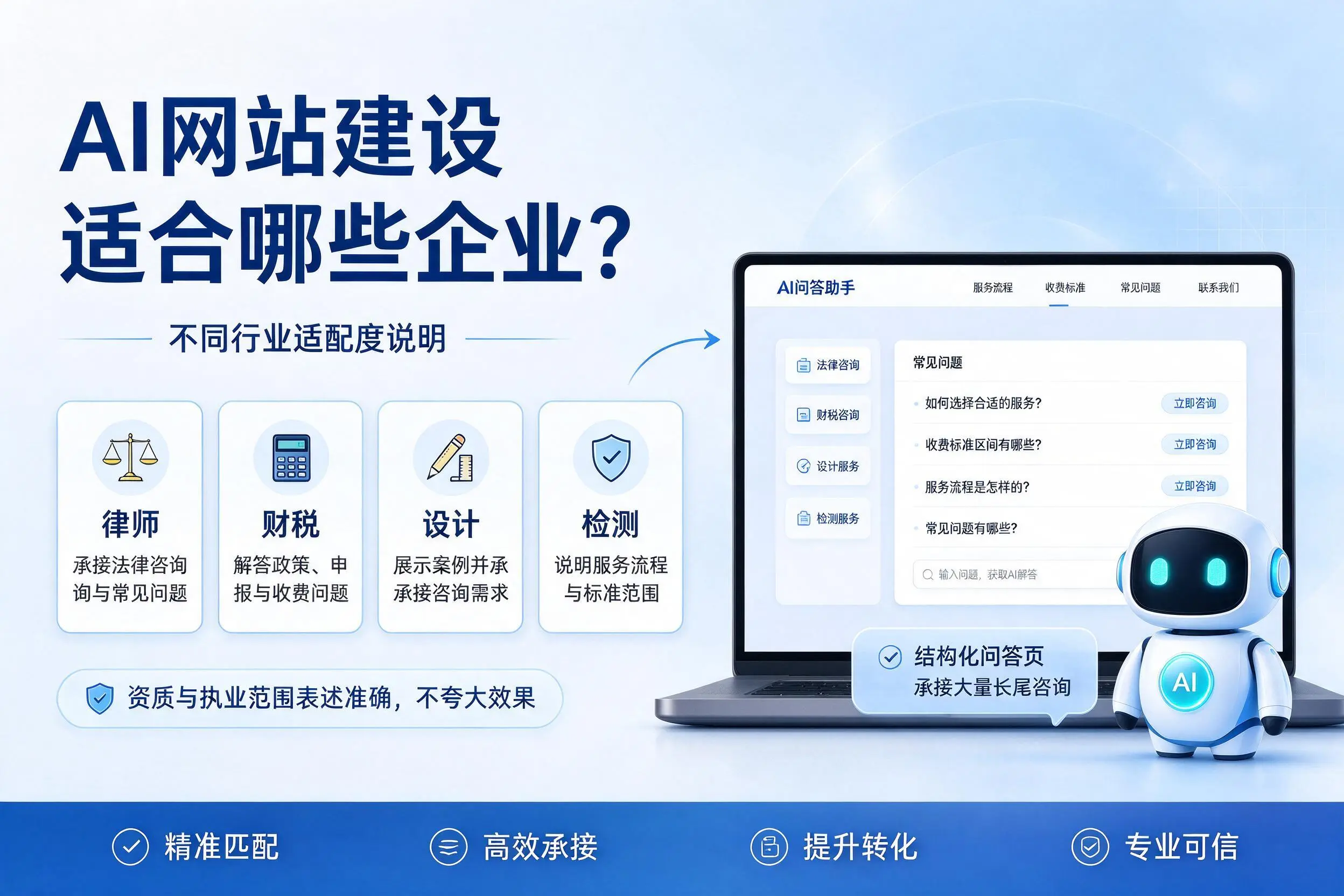 AI网站建设适合哪些企业?黄石不同行业适配度说明